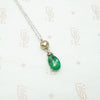 Diamond & Emerald Drop Necklace by brunet
