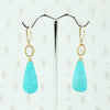Vibrant Turquoise and Gold Earrings by brunet
