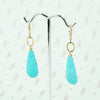Vibrant Turquoise and Gold Earrings by brunet