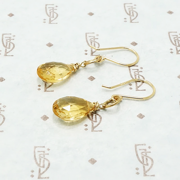 Citrine O Drop Earrings by brunet