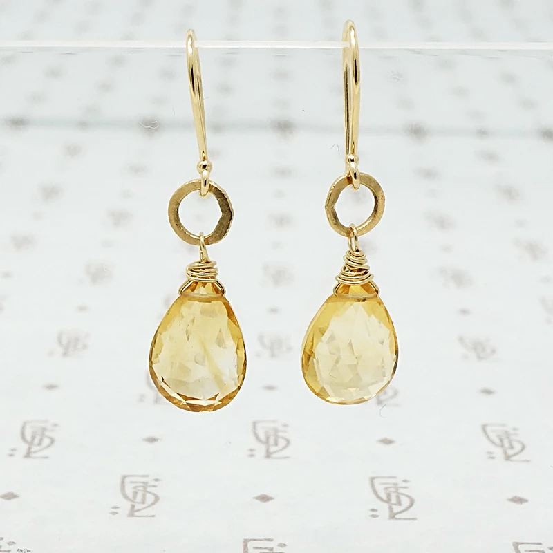 Citrine O Drop Earrings by brunet
