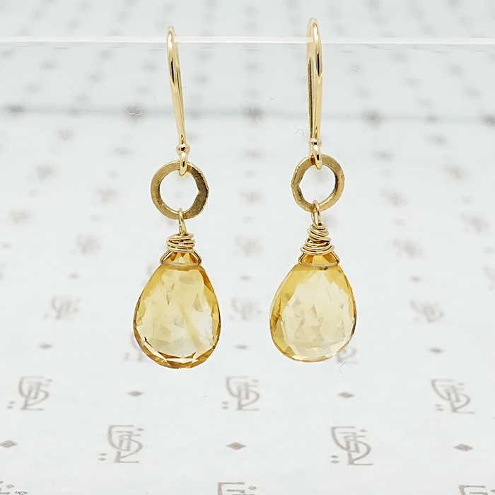 Citrine O Drop Earrings by brunet