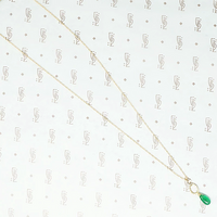14k recycled gold and emerald drop necklace