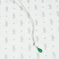 Emerald and White Gold Filigree Necklace by brunet