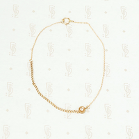 Rose Gold Curb and Diamond Bracelet by brunet