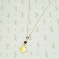 Glowing Gold Necklace with Ruby and Garnets by brunet
