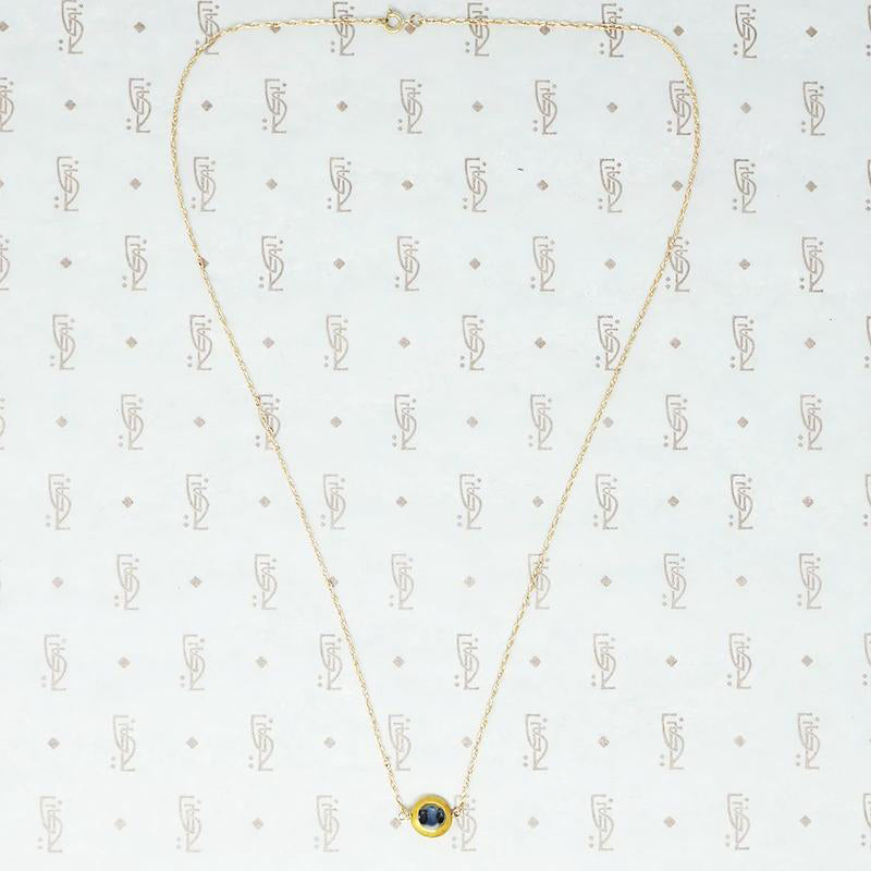 Sapphire O Gold Necklace by brunet