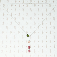 hand crafted white gold and tourmaline necklace
