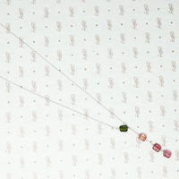hand crafted white gold and tourmaline necklace