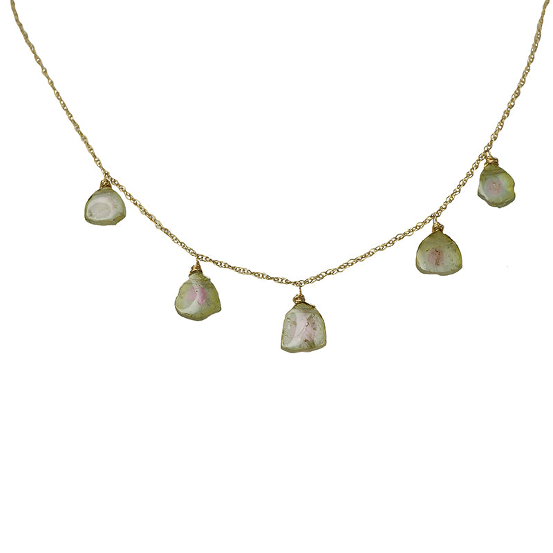 Watermelon Tourmaline Necklace by brunet