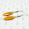 The Marché Pendant Drop Earrings by brunet in White Gold with Aventurine