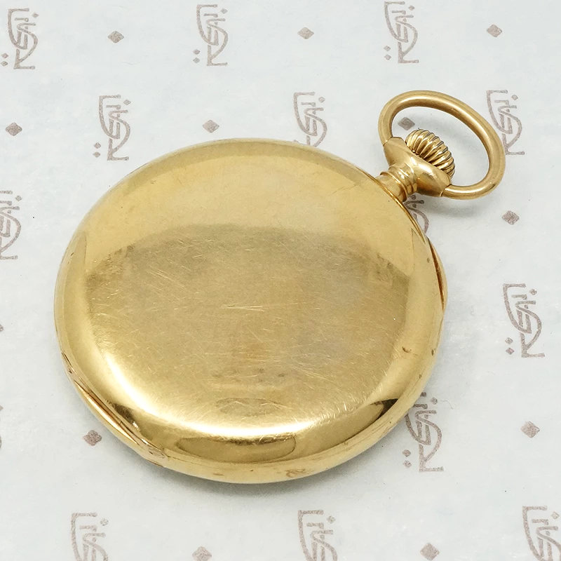 black starr and frost 18k gold pocket watch back