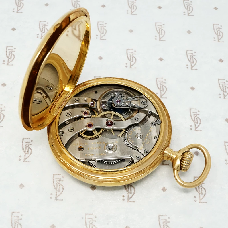black starr and frost 18k gold pocket watch works
