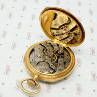 black starr and frost 18k gold pocket watch open back case