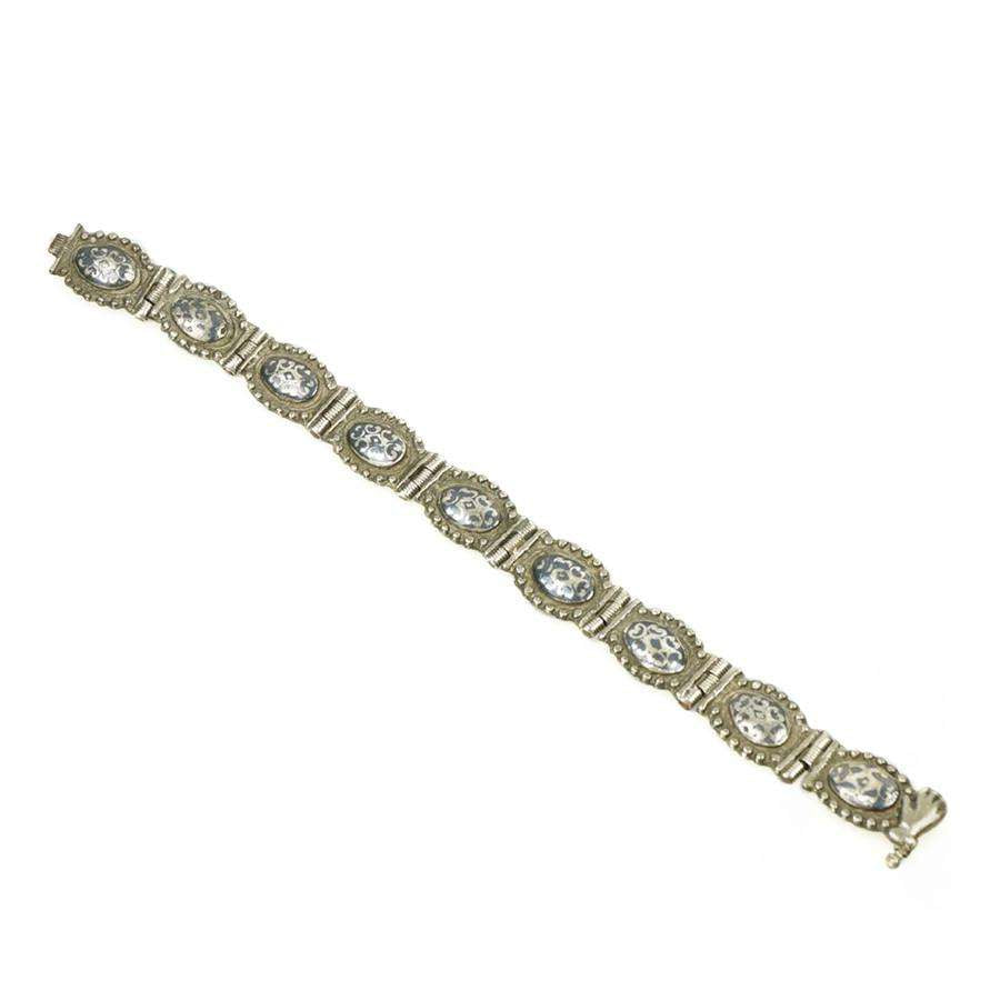 Antique Niello Bracelet with a hand clasp
