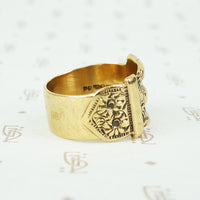 Vintage 9ct Gold Buckle Ring