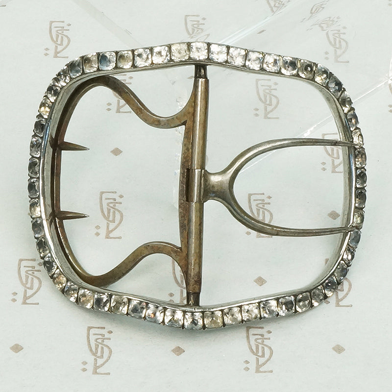 Georgian Black Dot Paste Silver Buckle