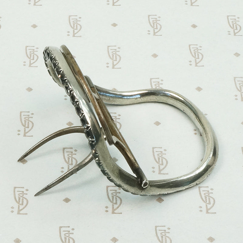 Georgian Black Dot Paste Silver Buckle