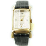 Fancy Lug 1940's 14k Yellow Gold Bulova Tank Wrist Watch