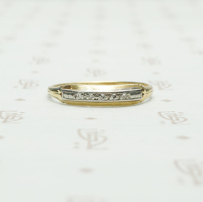2 tone diamond band circa 1940's