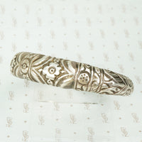 Antique Silver Burma Bracelet Lotus