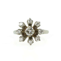 Fabulous Mid Century Diamond Starburst Ring