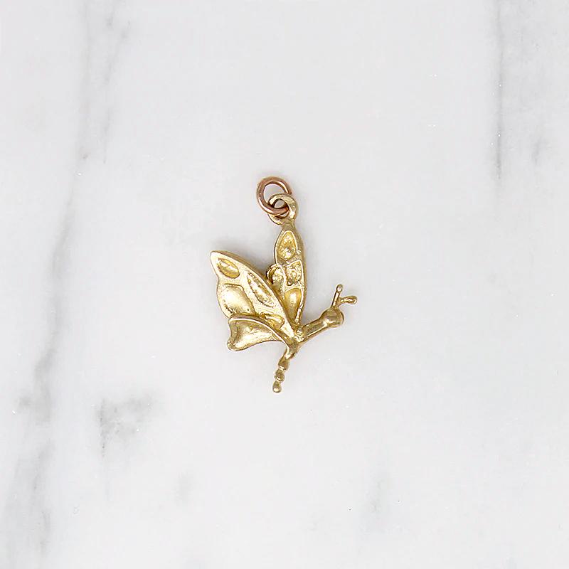 Whimsical Gold Butterfly Charm