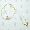 recycled 14k yellow gold butterfly necklace