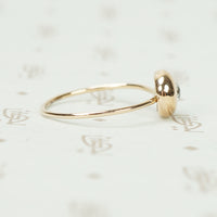 Rose Gold Dome Diamond Button Ring