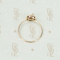 Rose Gold Dome Diamond Button Ring