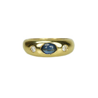 Vintage Sapphire and Diamond Gypsy Band