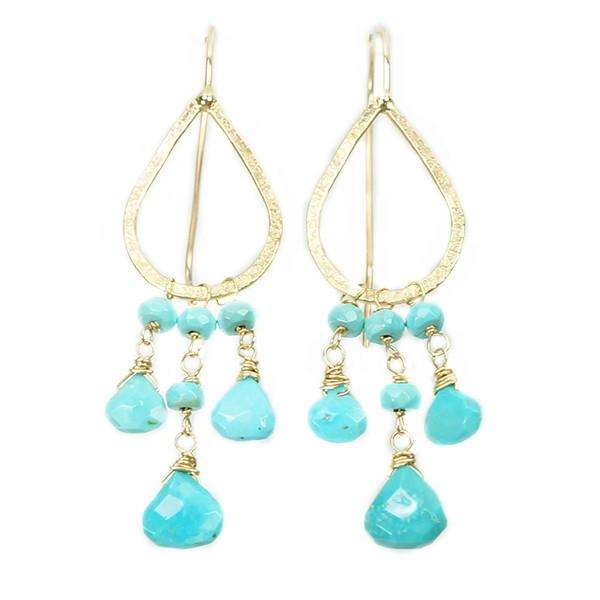 The Cairo Earrings by brunet in Turquoise