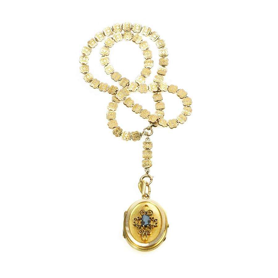 Victorian Book Chain with Cameo Locket