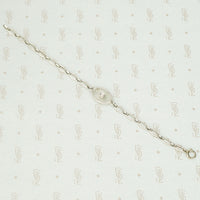 Vintage 20's White Gold and Camphor Glass Bracelet