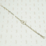 Vintage 20's White Gold and Camphor Glass Bracelet