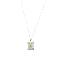 Picture Perfect Camphor Glass and Filigree 1920's Pendant