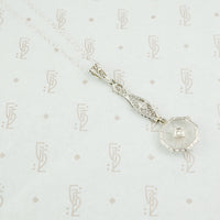 close up deco camphor glass pendant