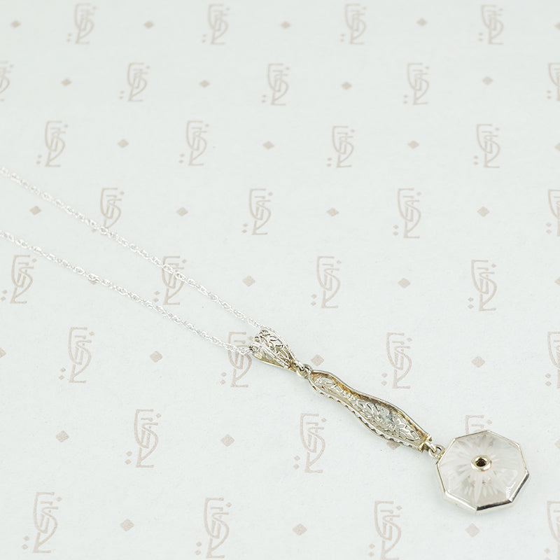 back view deco camphor glass pendant
