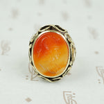 Sensational Carnelian Intaglio Ring with Snakes