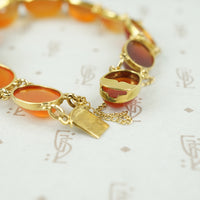 Carnelian Cabochon Bracelet 18k c1860