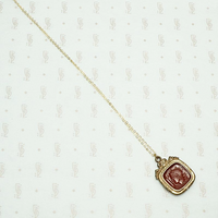 Victorian Moulded Glass "Cameo" Necklace