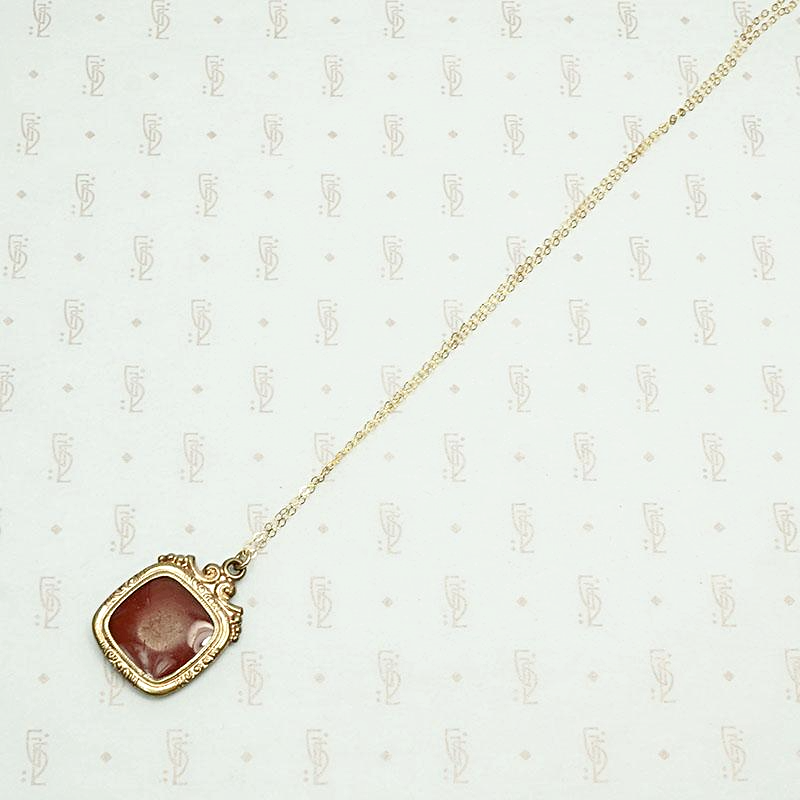 Victorian Moulded Glass "Cameo" Necklace
