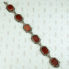 Art Deco Sterling Marcasite and Carnelian Bracelet