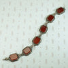 Art Deco Sterling Marcasite and Carnelian Bracelet