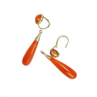 19th Century Carnelian Day and Night Earrings