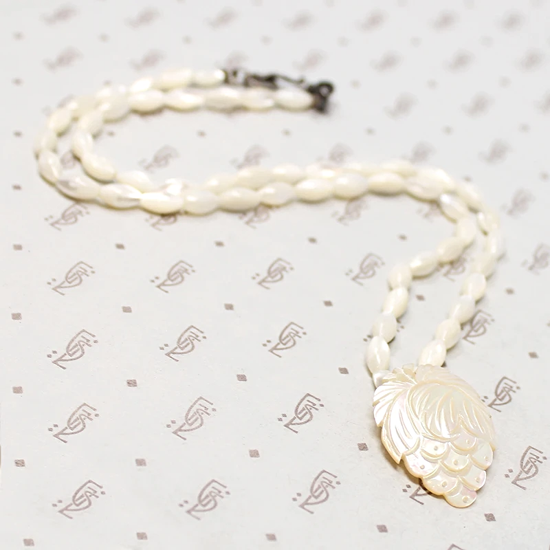 Tropical Flair Mother of Pearl Pineapple Necklace