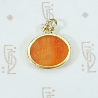 ancient roman intaglio in recycled 18k yellow gold castor and pollux