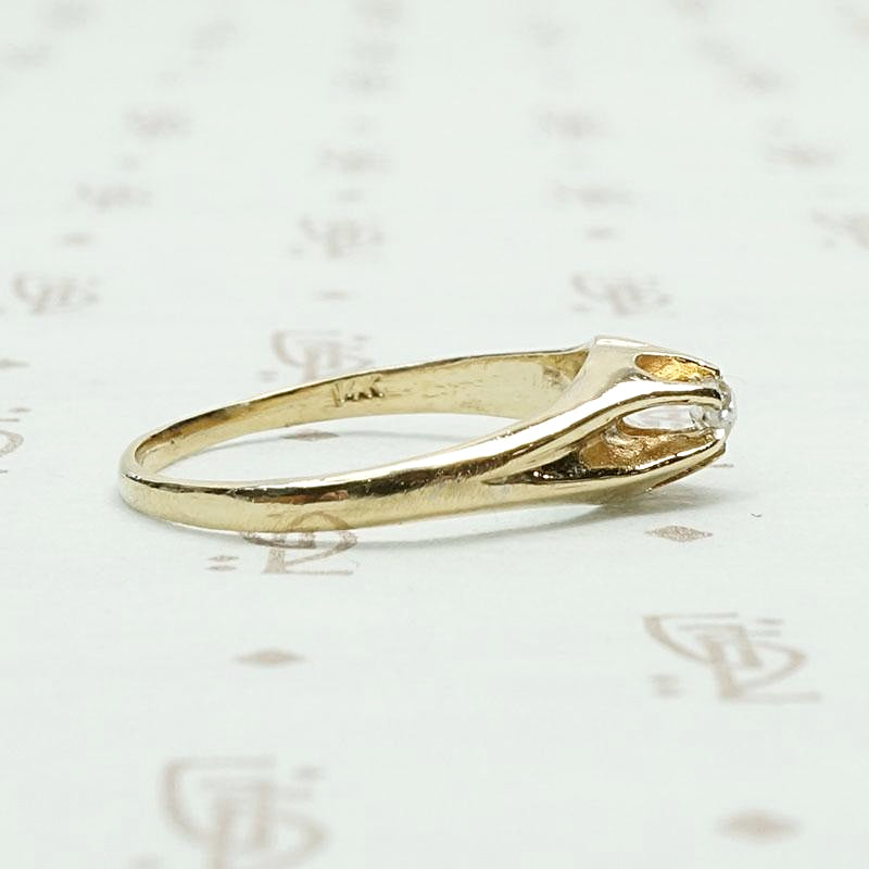 Victorian Buttercup Diamond Solitaire Ring