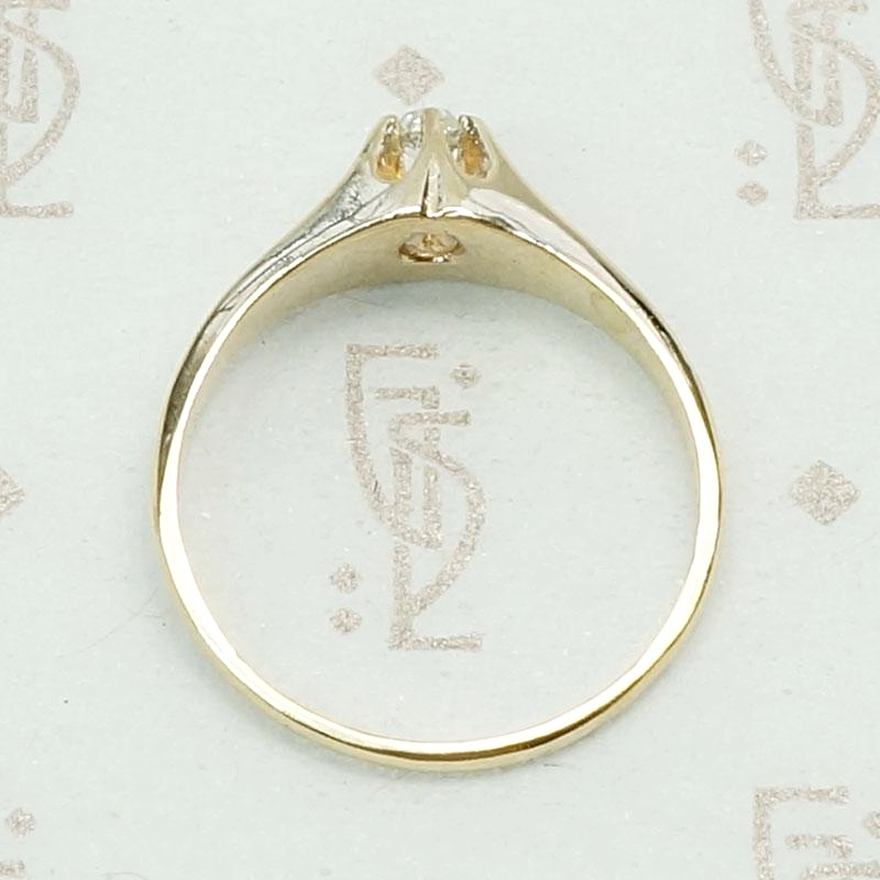Victorian Buttercup Diamond Solitaire Ring