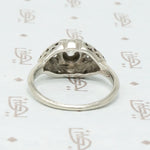1940s Diamond and Forget Me Not Ring